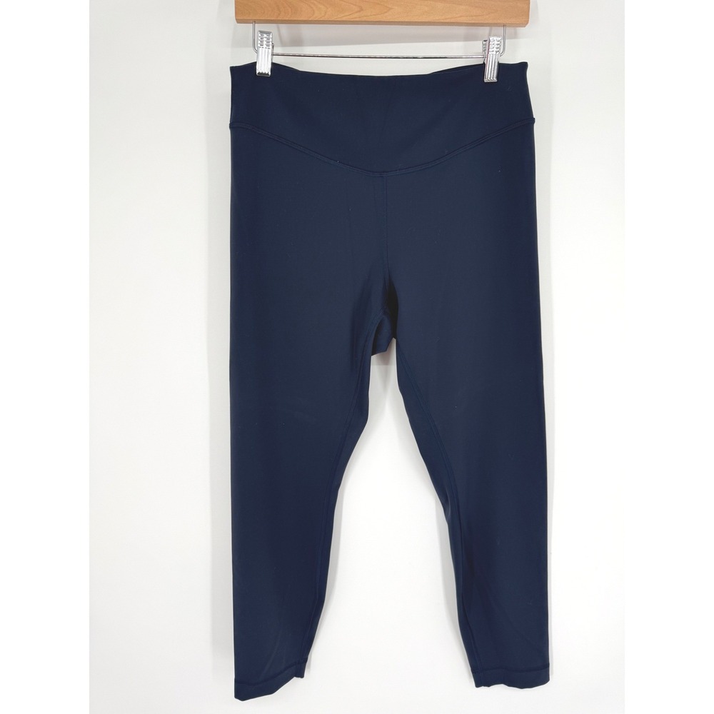 Lululemon Wunder Under SmoothCover High-RIse Tight Navy Blue 25" Leggings Sz 12